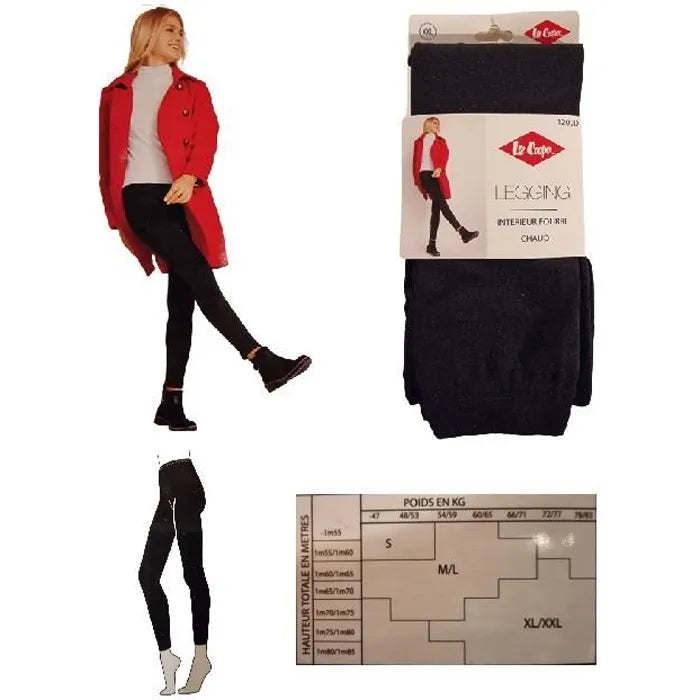 Lee Cooper Legging Femme Chaud Intérieur Fourré